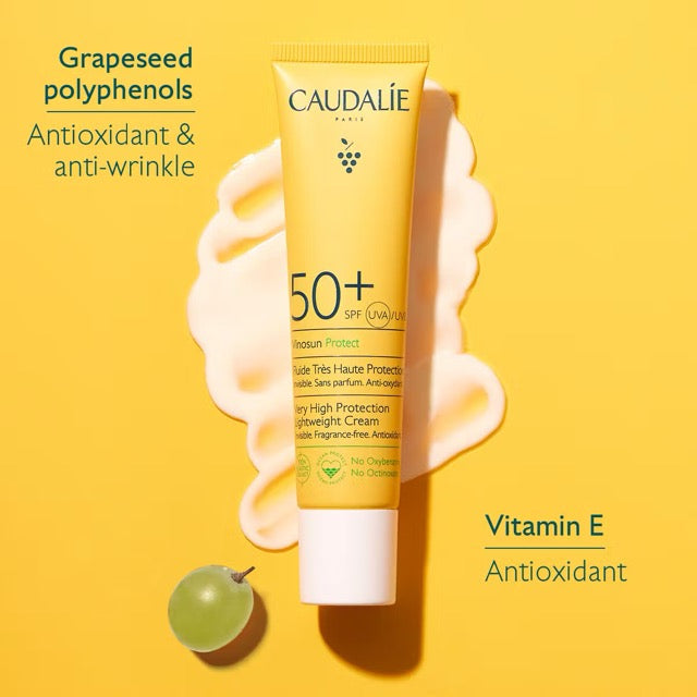 Caudalie Vinosun Protect Very High Protection SPF50+ Lightweight Face Cream, product close-up