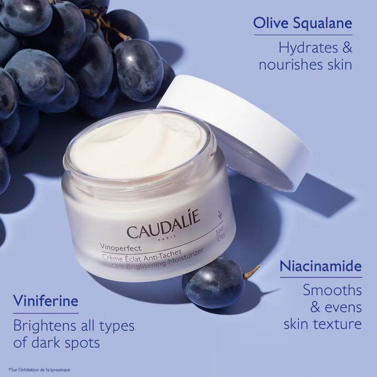 Caudalie Vinoperfect Instant Brightening Moisturizer with Niacinamide, packaging detail