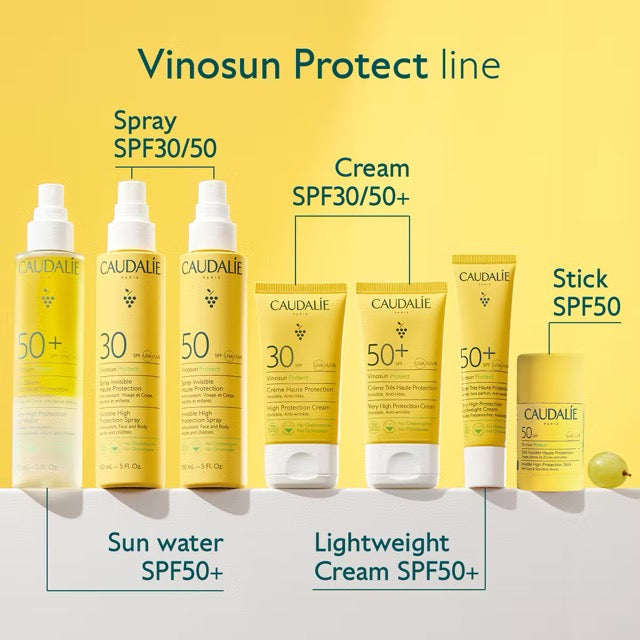 Caudalie Vinosun Protect SPF30 High Protection Sunscreen Cream tube, side view