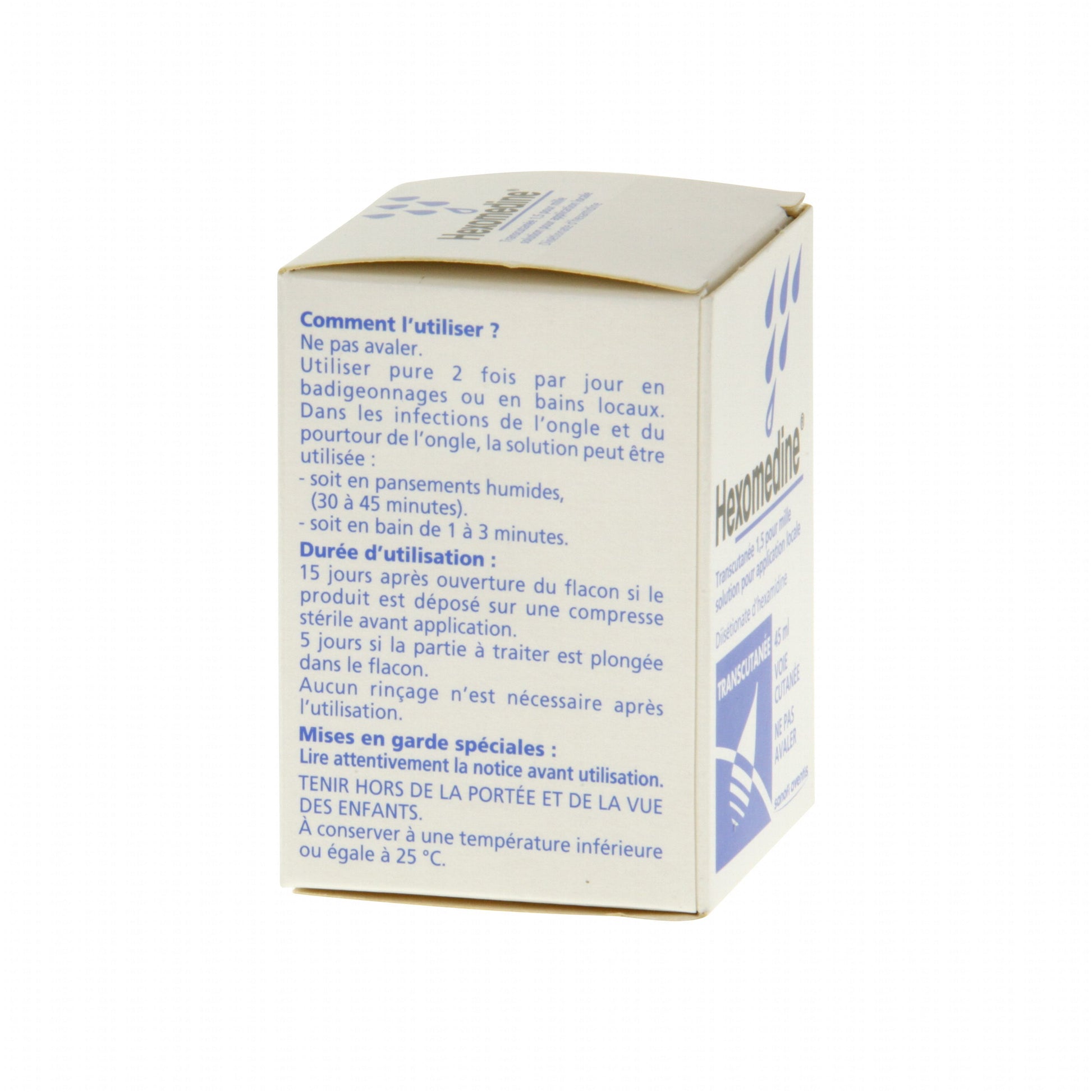 Hexomedine Transcutanee Antiseptic Solution 45ml, view 3