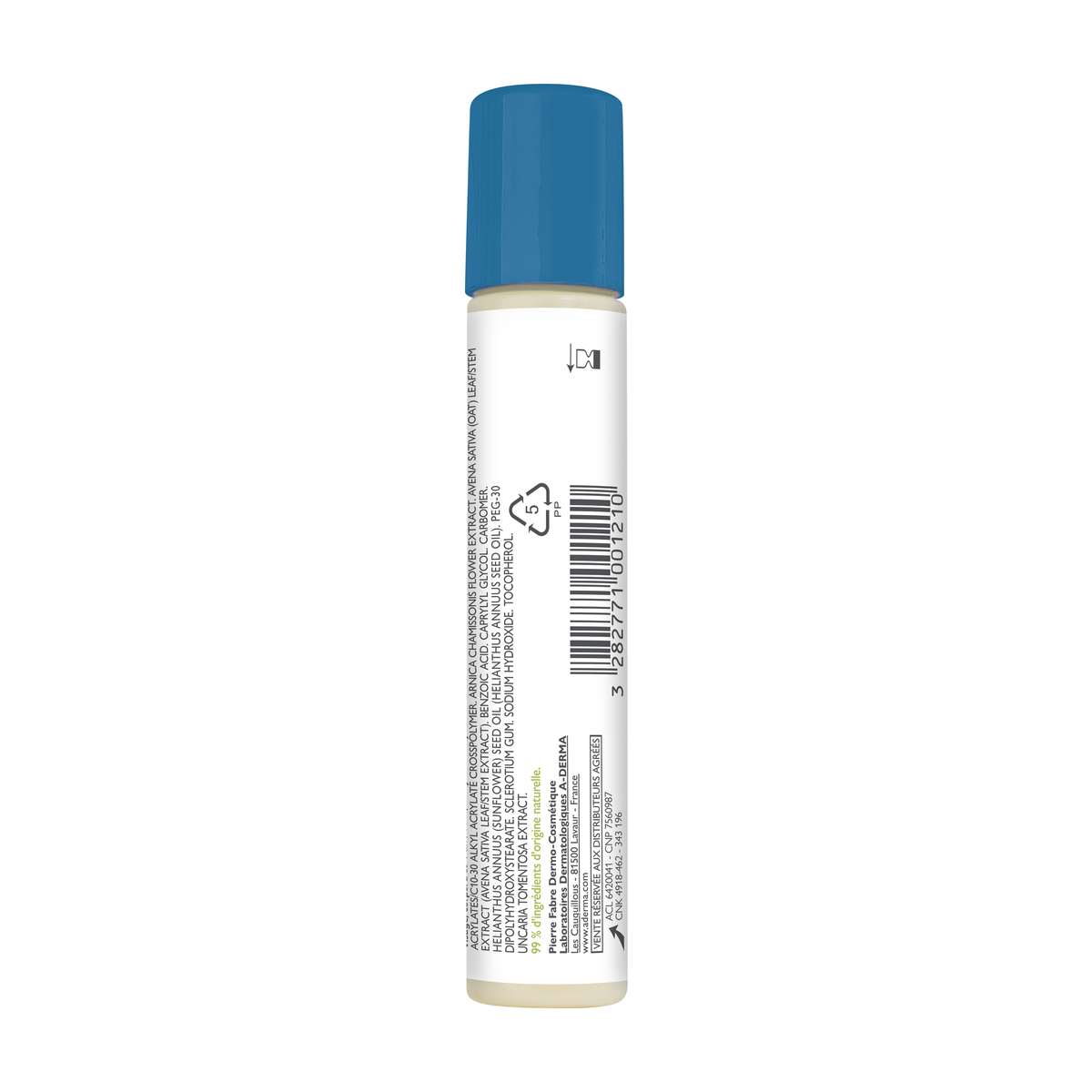 A-Derma Cutalgan 10ml, back label with ingredient list