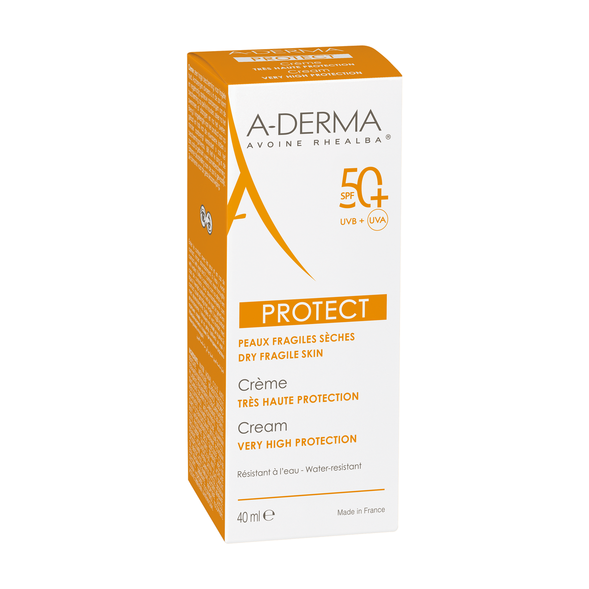 A-Derma Protect 40ml, side view of the box