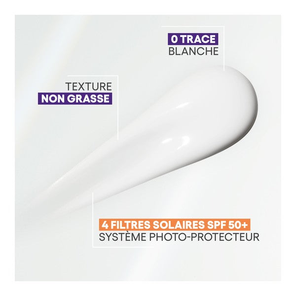 A-Derma Epitheliale, cream texture swatch with callouts in French