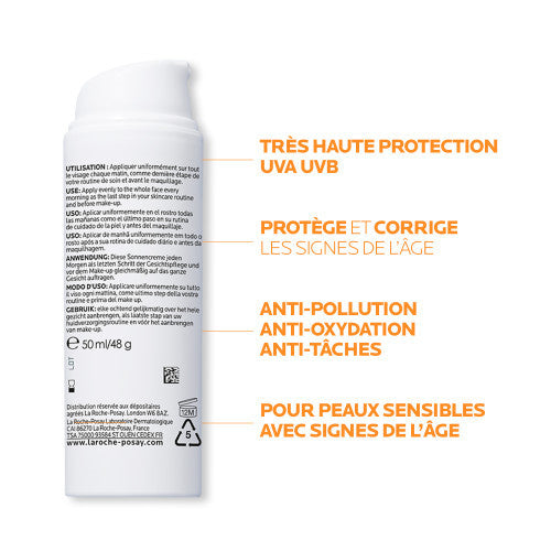 La Roche-Posay Anthelios Age Correct SPF 50 Daily Sunscreen 50ml, packaging detail