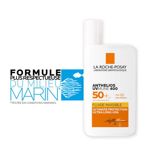 La Roche-Posay Anthelios UVMUNE 400 Invisible Fluid SPF 50+ 50ml, packaging detail