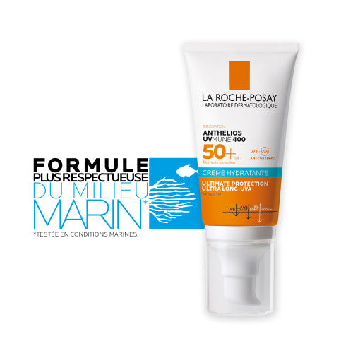 La Roche-Posay Anthelios UVMUNE 400 Moisturizing Cream SPF 50+ fragrance-free 50ml, product close-up