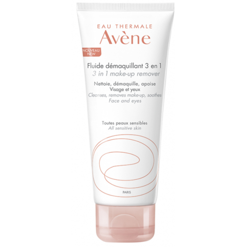Avène 3 in 1 Cleansing Fluid 200ml milky texture for sensitive skin, view 1