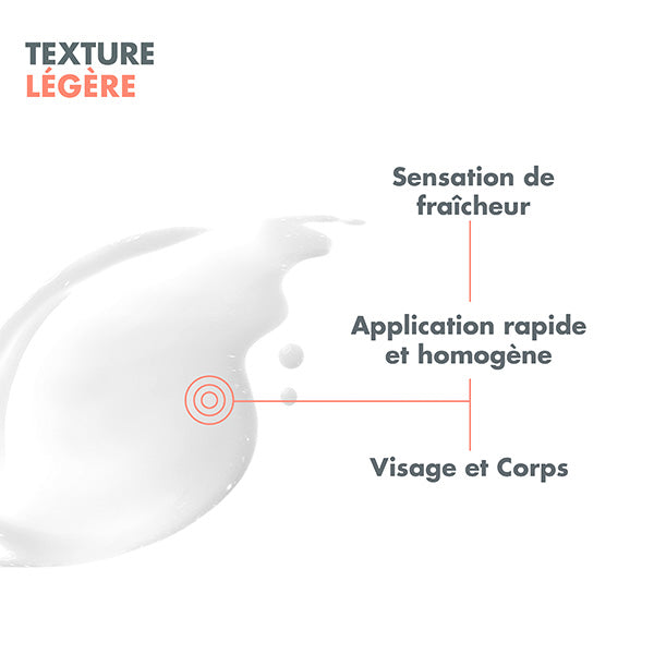 Avène After-Sun, milk texture swatch