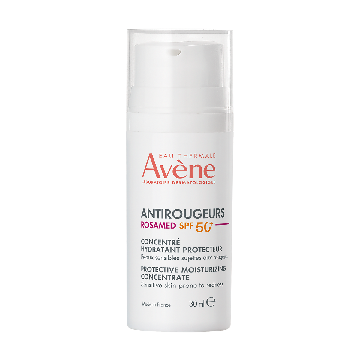 Avène Antirougeurs Rosamed 30ml, front of the pump bottle