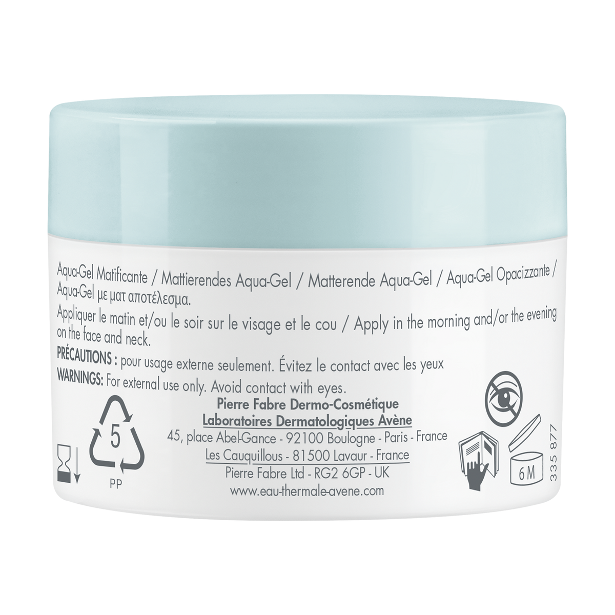 Avène Cleanance, back of the jar with directions