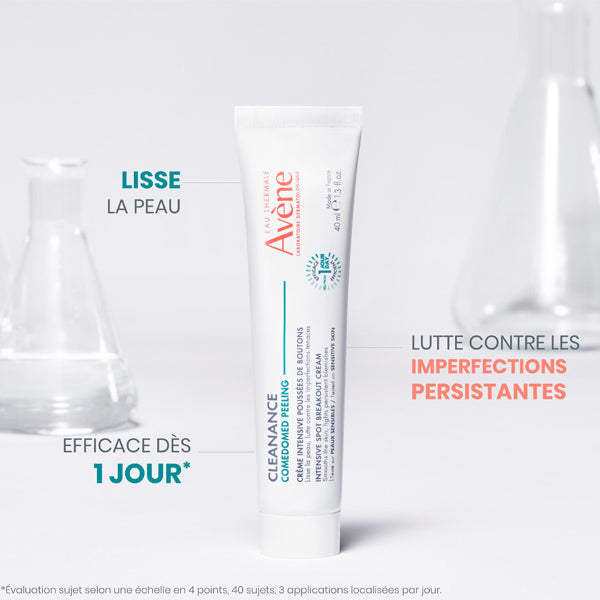Avène Cleanance, tube with three benefit callouts in French, close-up