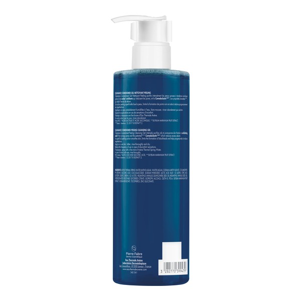 Avène Cleanance, back of the pump bottle