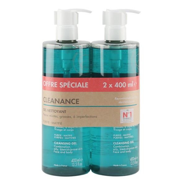 Avène Cleanance 400ml, pack of 2 pump bottles