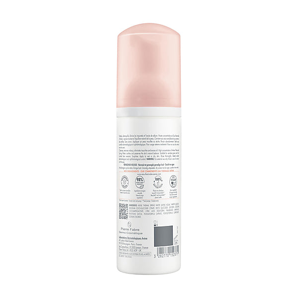 Avène Cleansing Foam, back of the pump bottle
