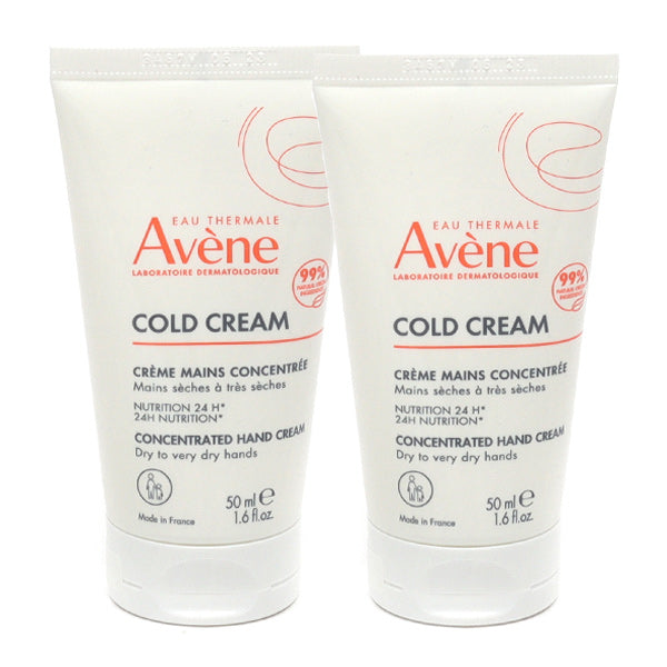 Avène Cold Cream Concentrated Hand Cream 50ml, pack of 2 tubes