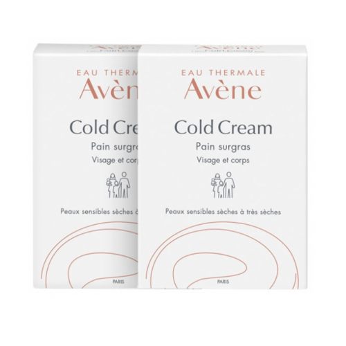 Avène Cold Cream Surgras Cleansing Bar Duo 2x100g for dry sensitive skin, view 1