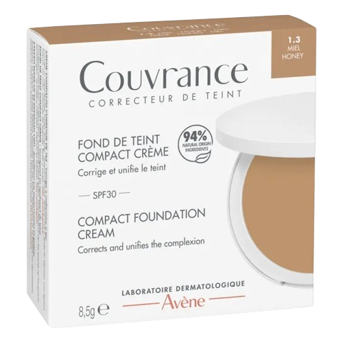 Avène Couvrance Compact Cream Foundation SPF 30 8.5g compact for sensitive skin, product close-up
