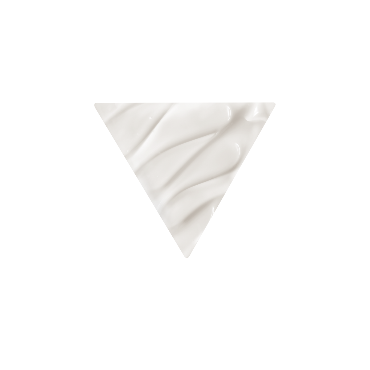 Avène DermAbsolu, triangle-shaped cream texture swatch