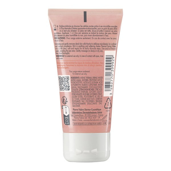Avène Gentle Exfoliating Gel, back of the tube