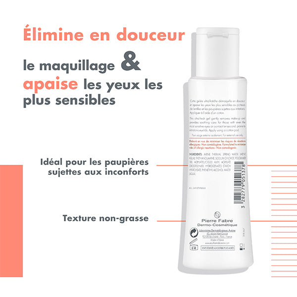 Avène Les Essentiels, back of the bottle with product benefits in French