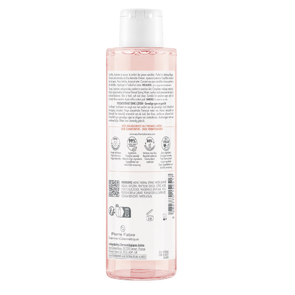 Avène Gentle Toner, back of the bottle