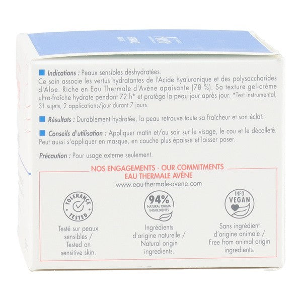 Avène Hydrance, back of the box with directions