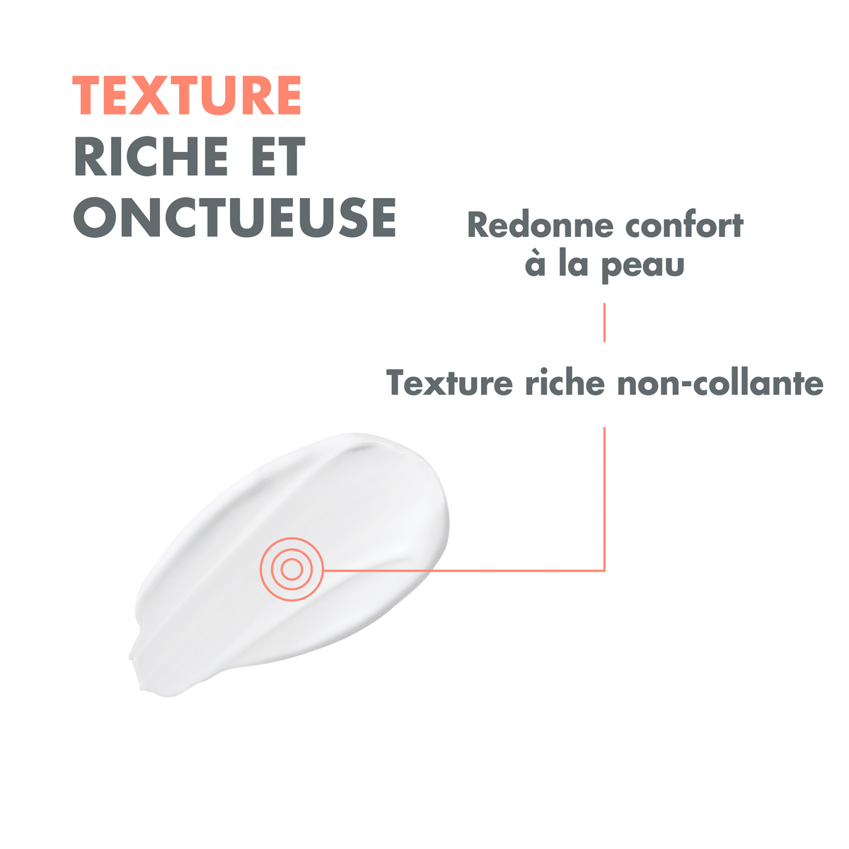 Avène Hydrance, cream texture swatch