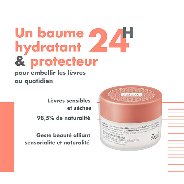 Avène Lip Balm, jar with product benefits in French