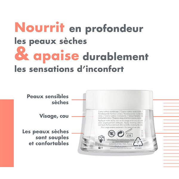 Avène Les Essentiels, back of the jar with product benefits in French