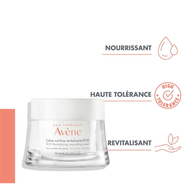 Avène Les Essentiels, jar with three feature icons in French
