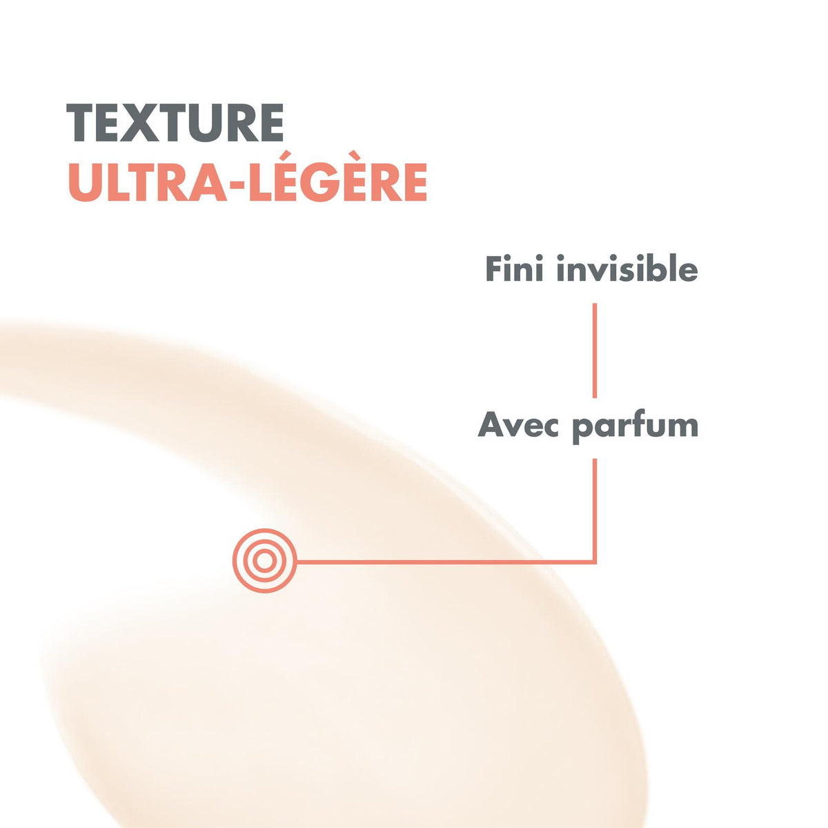 Avène Solaire, fluid texture swatch