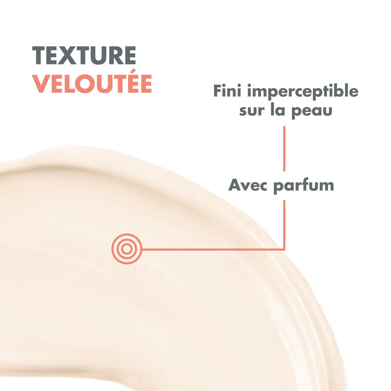 Avène Solaire, cream texture swatch