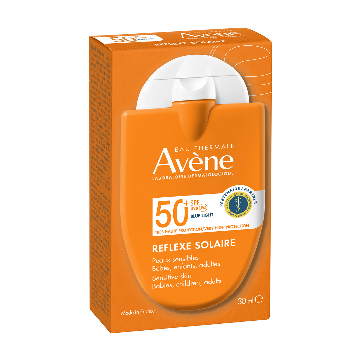 Avène Solaire 30ml, front of the box