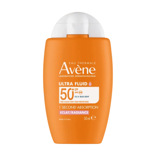 Avène Solaire Ultra Fluid SPF50+ Glow Radiance sunscreen 50ml, alternate angle