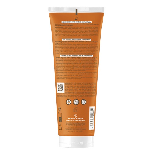 Avène Solaire, back of the tube