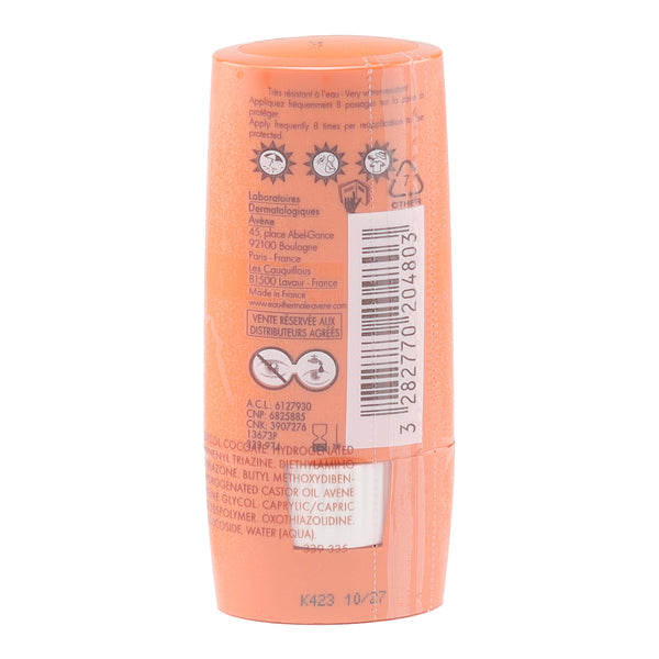 Avène Solaire, back of the stick