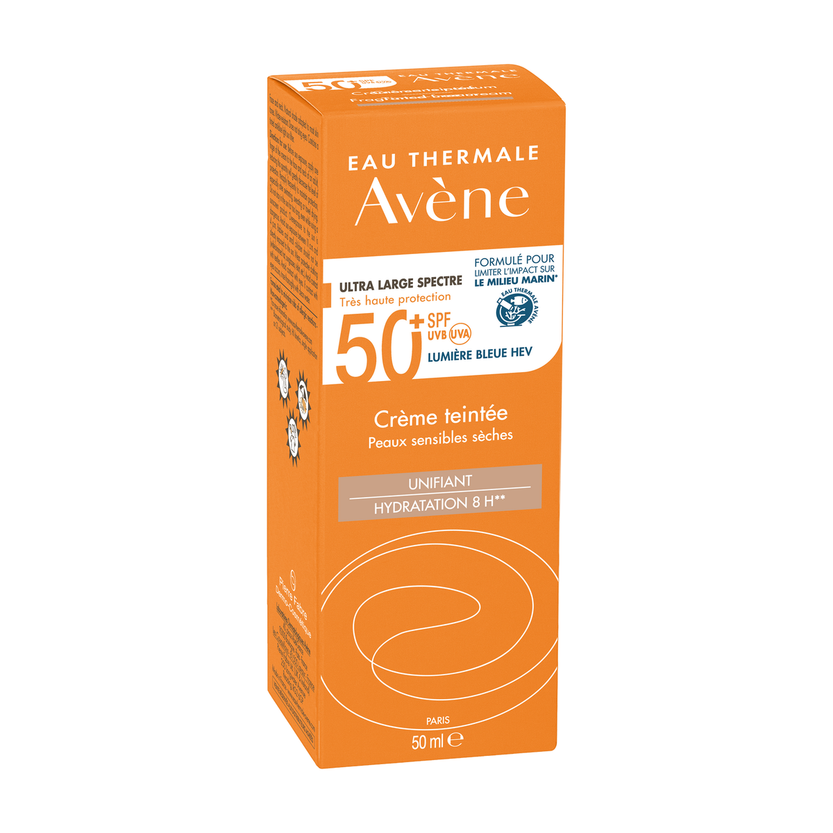 Avène Solaire 50ml, front of the box