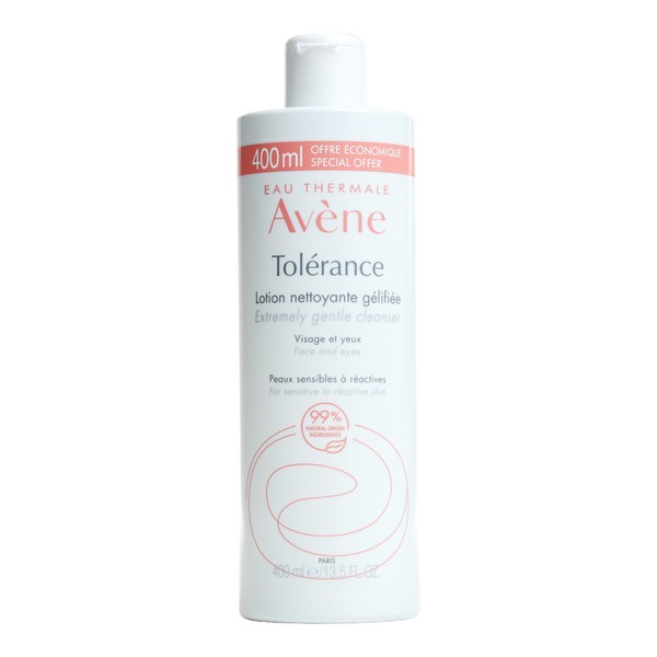 Avène Tolérance Gelified Cleansing Lotion 400ml, front of the bottle