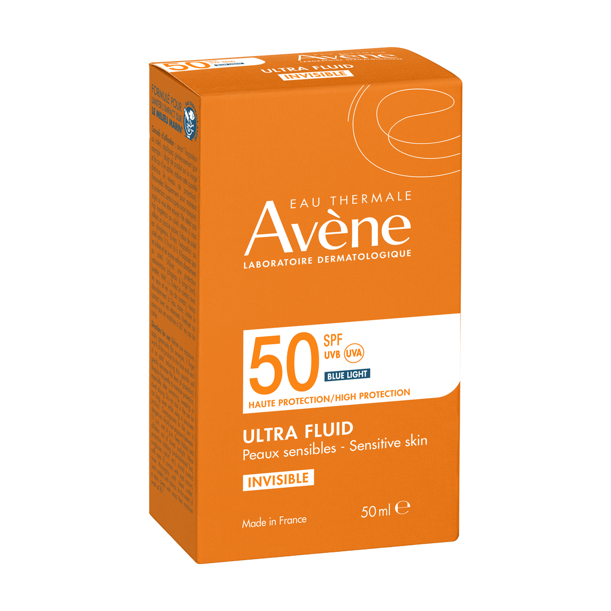 Avène Solaire 50ml, front of the box