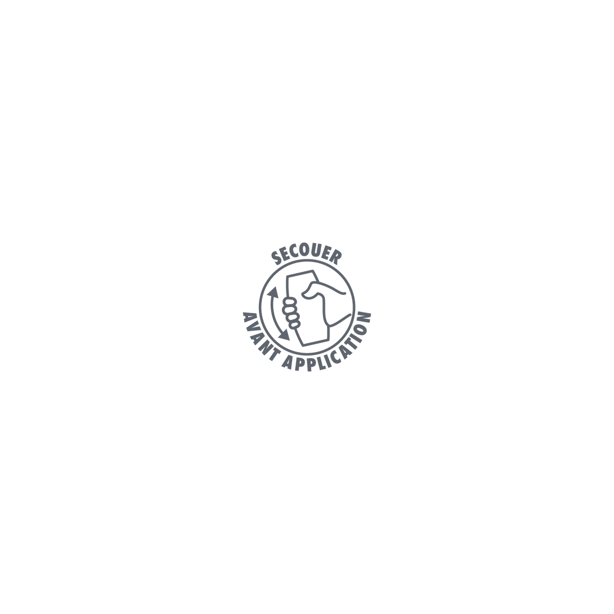 Avène Solaire, shake before use icon in French