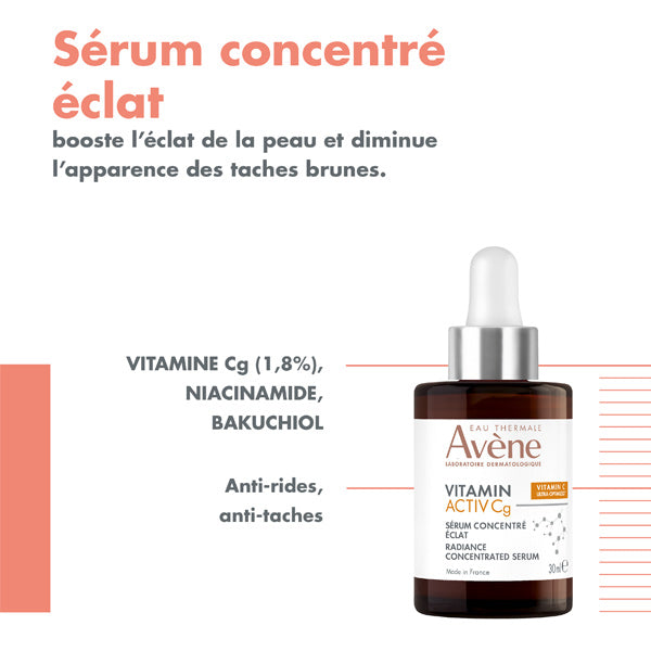 Avène Vitamin Activ Cg, key ingredients: vitamin Cg, niacinamide and bakuchiol