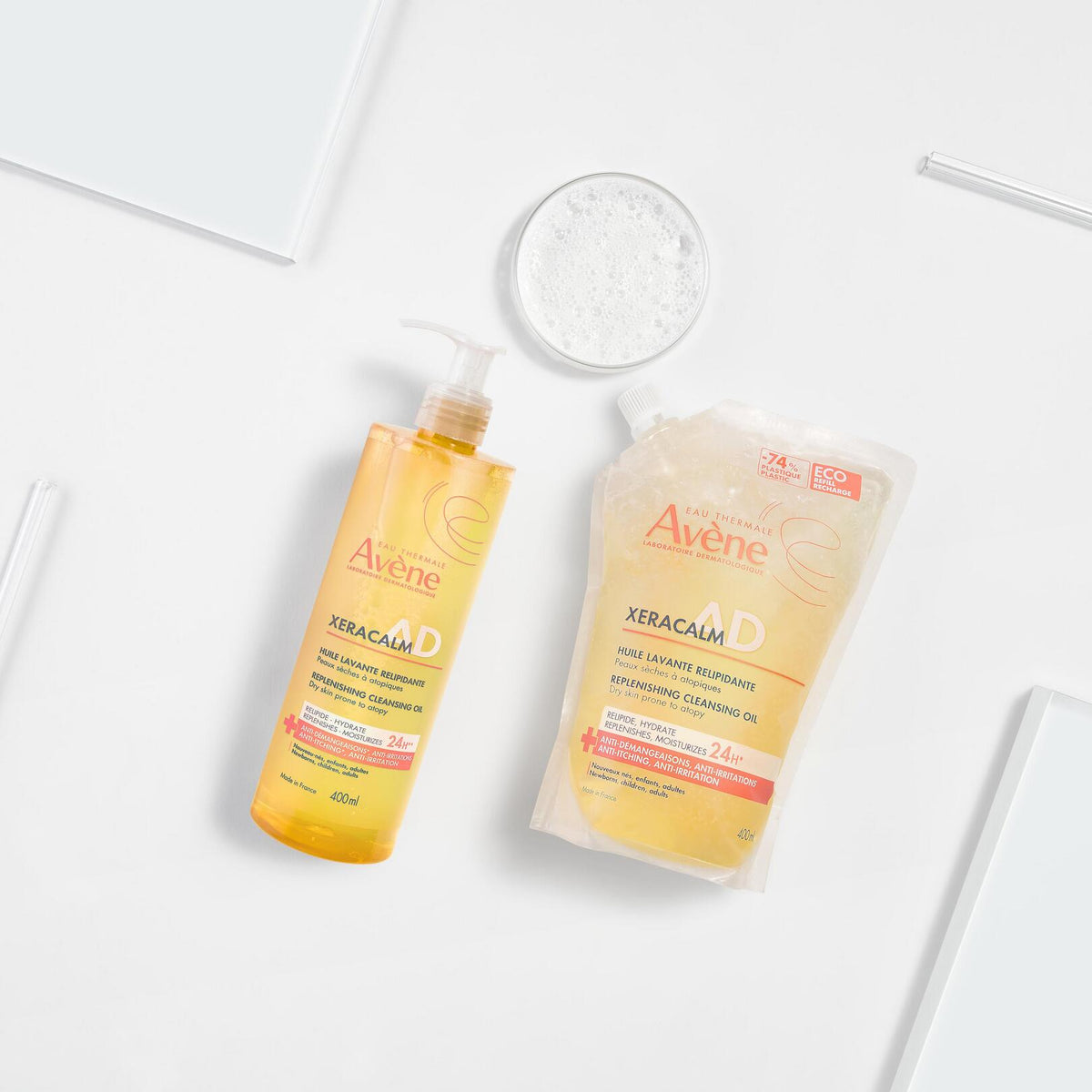 Avène XeraCalm AD, refill and pump bottle