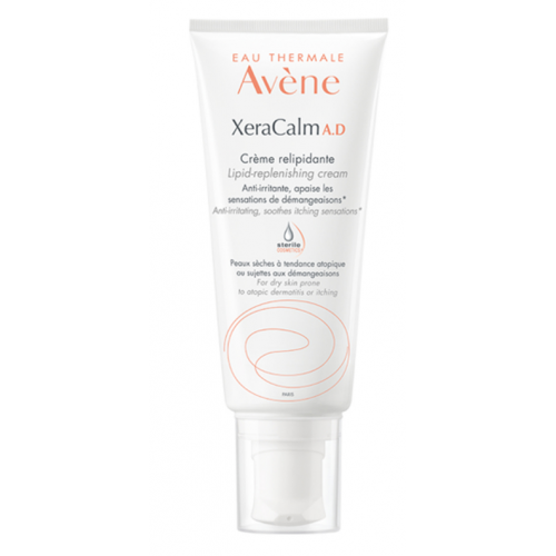 Avène XeraCalm A.D Relipidating Body Cream, front of the tube