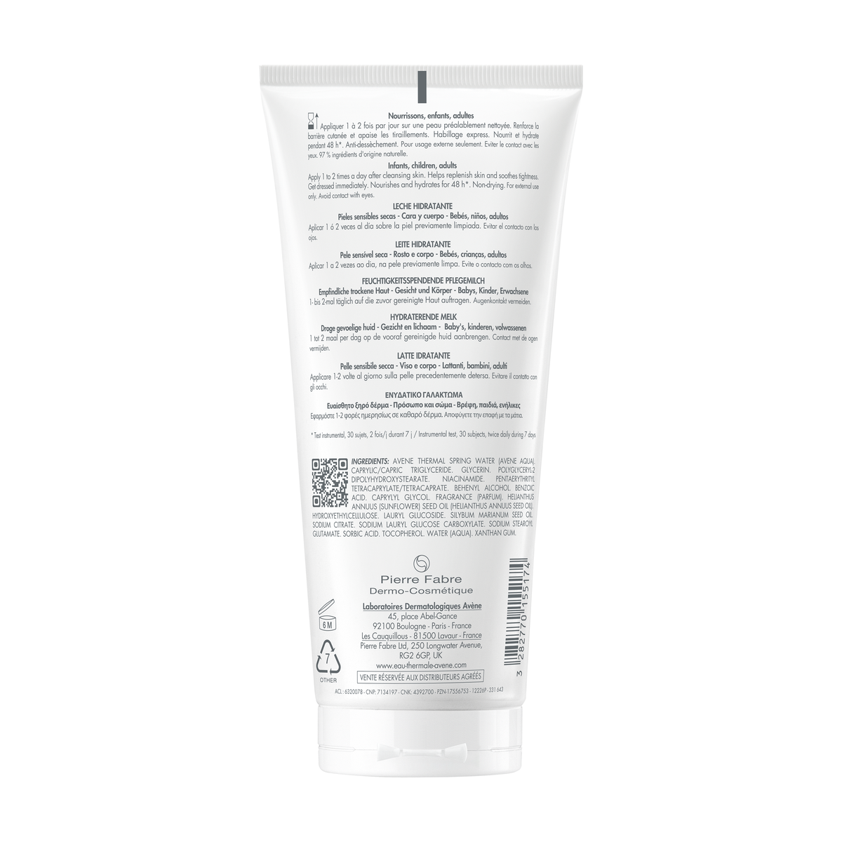 Avène XeraCalm Nutrition Moisturizing Milk Sensitive Skin