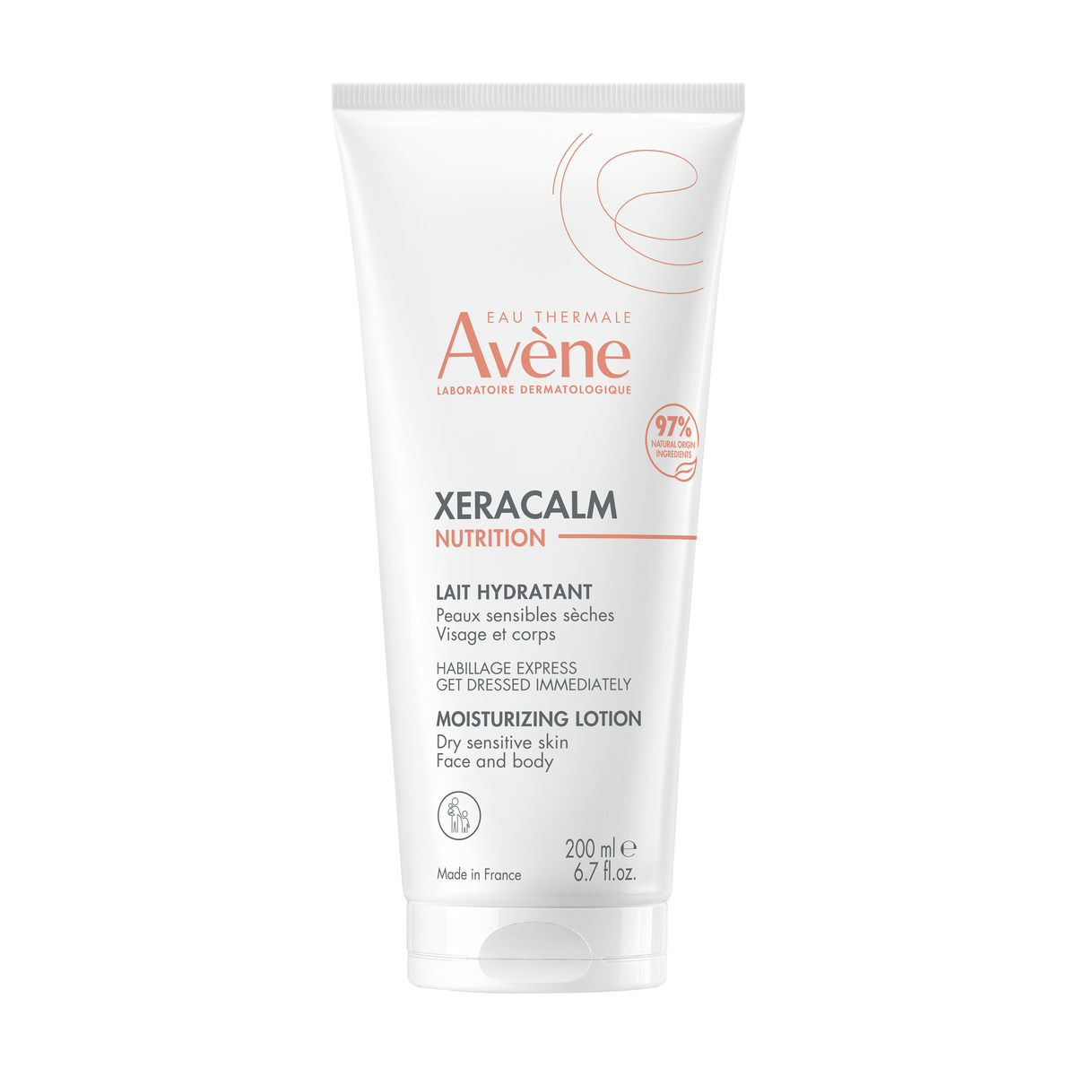 Avène XeraCalm Nutrition 200ml, front of the tube
