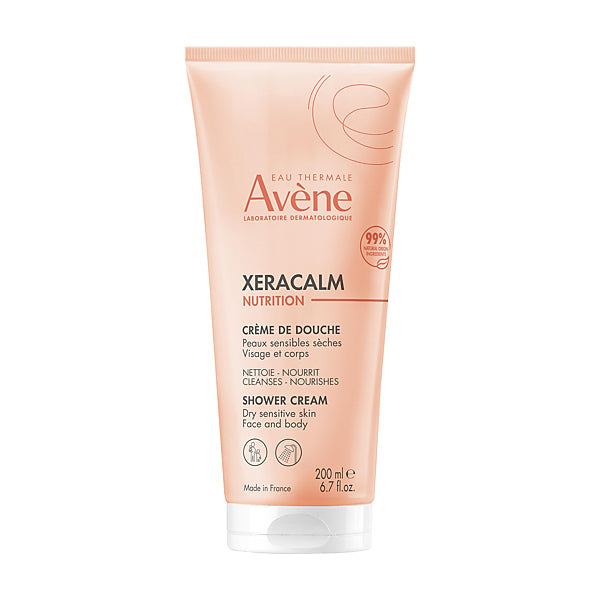 Avène XeraCalm Nutrition Shower Cream 200ml, front of the tube