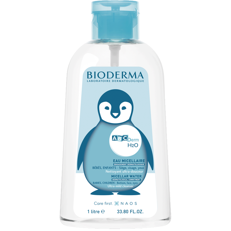 Bioderma ABCDerm 1l, front of the pump bottle