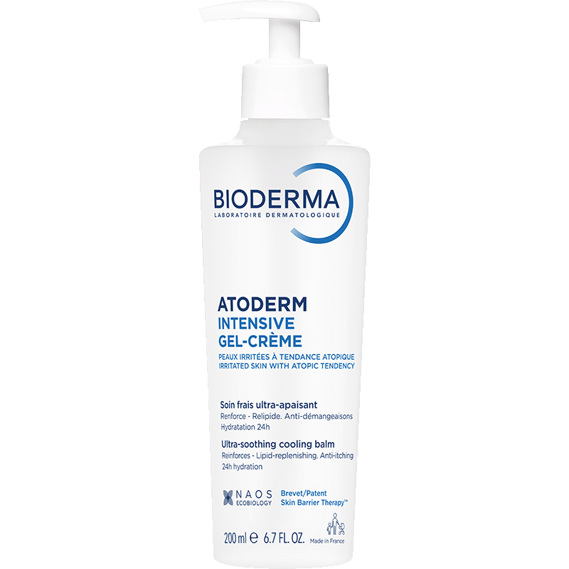Bioderma Atoderm 200ml, front of the pump bottle