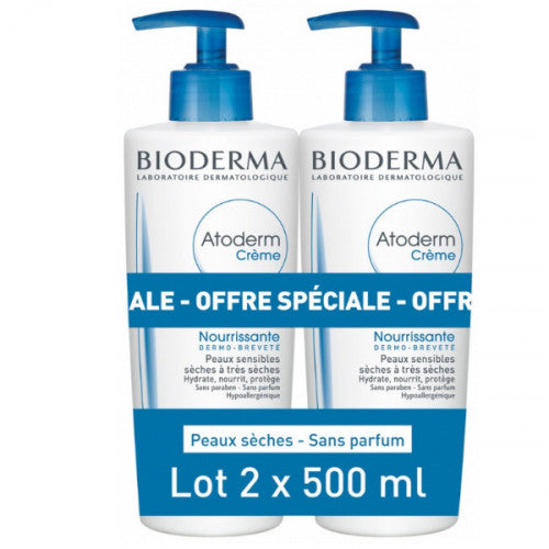 Bioderma Atoderm Moisturizing Cream 500ml duo pack, view 1