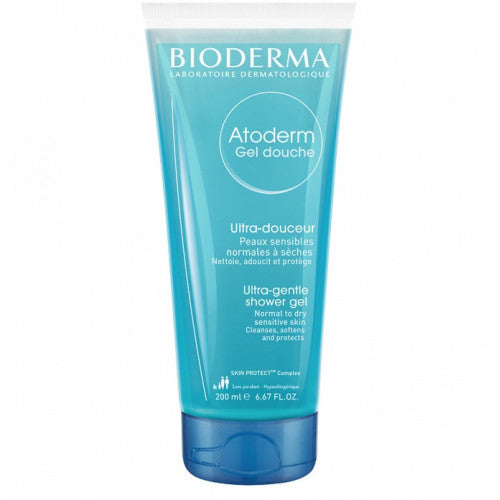 Bioderma Atoderm Shower Gel for Dry Sensitive Skin 200ml, front of the tube